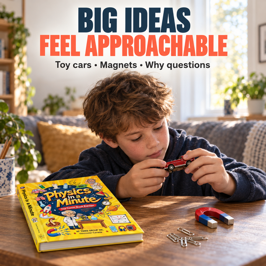 Physics in a Minute Comic Book — BIG IDEAS FEEL APPROACHABLE