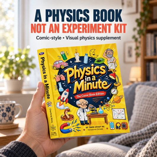 Physics in a Minute Comic Book — A PHYSICS BOOK NOT AN EXPERIMENT KIT