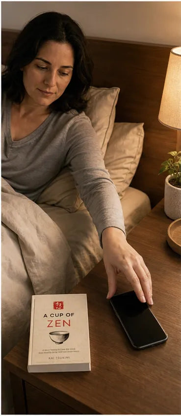 Putting the phone down on the nightstand